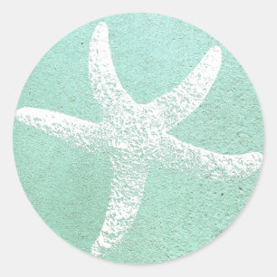 Pegatina Starfish azul y blanco