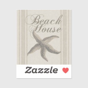 Pegatina Starfish Beach House Seashore Coastre
