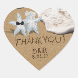 Pegatina Starfish Bride Groom