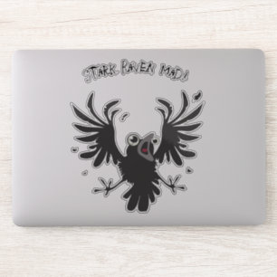 Pegatina Stark Raven Mad Crazy Old Birb Raven