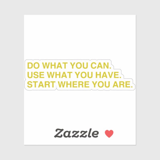 Pegatina Start Where You Are (Hoja)