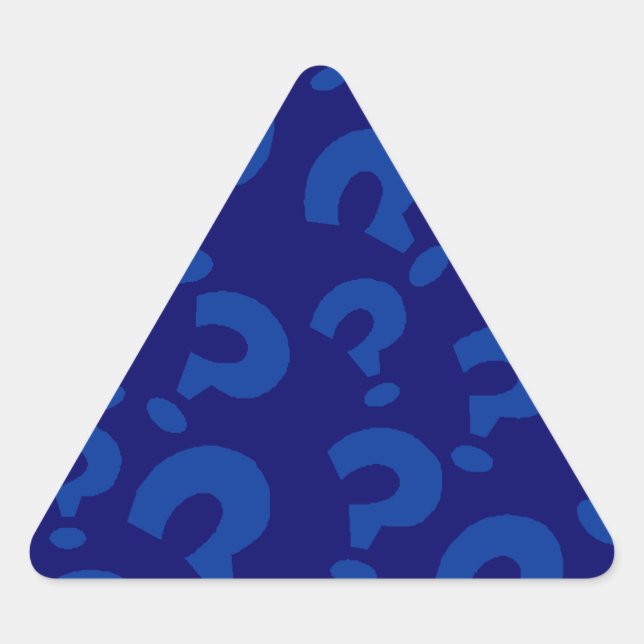 Pegatina Stationery Pregunta Mark Art Blue Triangl (Anverso)