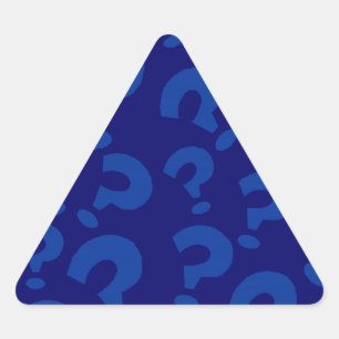 Pegatina Stationery Pregunta Mark Art Blue Triangl