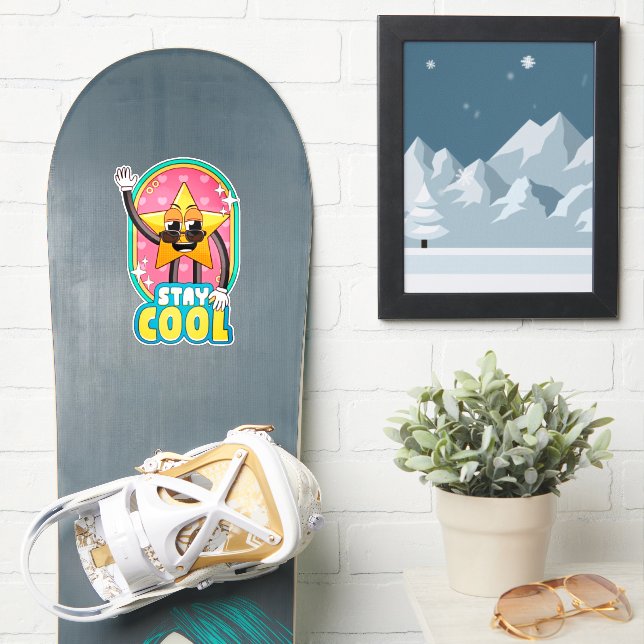 Pegatina Stay Cool Retro Star Pop Sticker (snowboard)