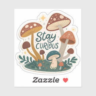 Pegatina Stay Curious | Whimsical Adventure-Inspired Sticke