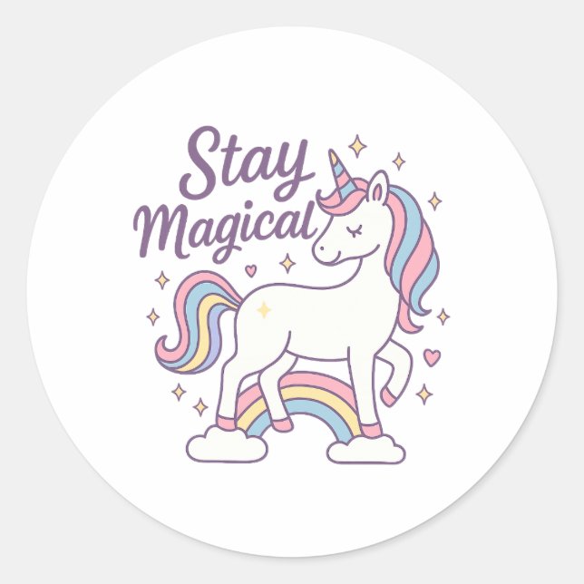 Pegatina Stay Magical Unicorn (Anverso)