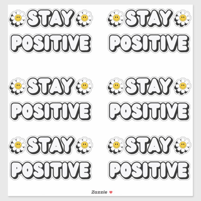 Pegatina Stay Positive (Hoja)