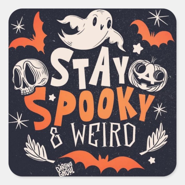 Pegatina "Stay Spooky" (Anverso)