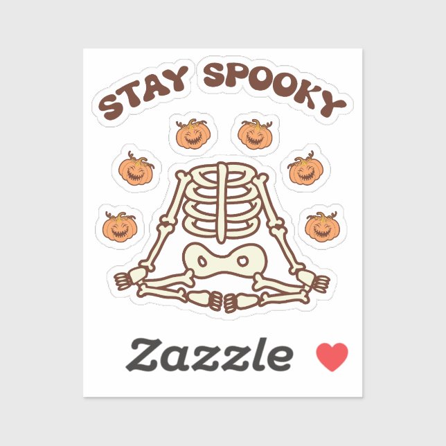 Pegatina Stay Spooky Halloween Retro Groovy (Hoja)