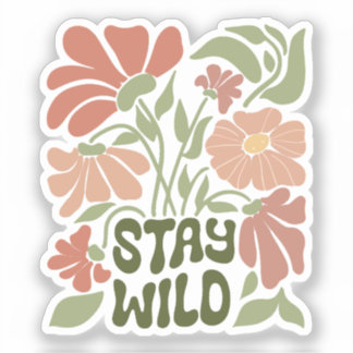 Pegatina Stay wild flower