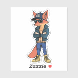 Pegatina Stay Wild - Fox de moda