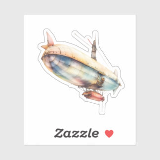 Pegatina Steampunk Airship