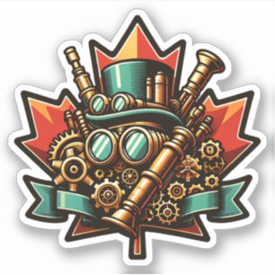 Pegatina Steampunk Canada Day