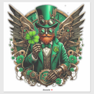 Pegatina Steampunk del Día de San Patricio