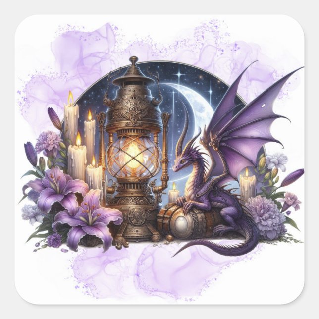 Pegatina Steampunk Dragon (Anverso)