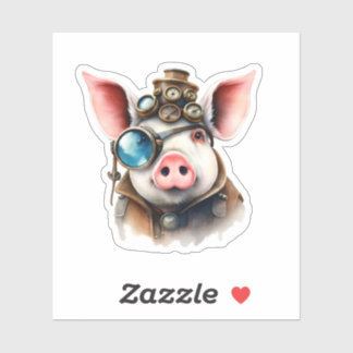 Pegatina Steampunk Pig