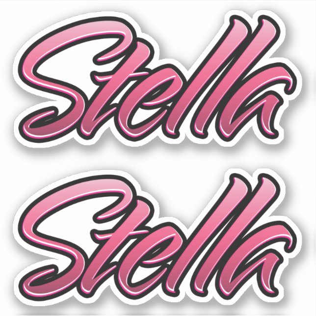 Pegatina Stella faded pink Aufkleber Sticker Stickerset (Anverso)