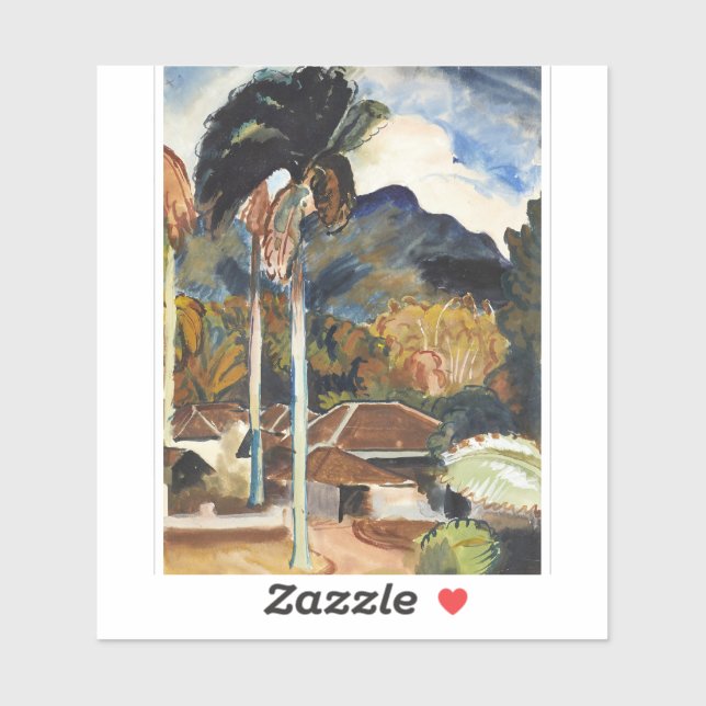 Pegatina Sten - Java, pintura de arte fino (Hoja)