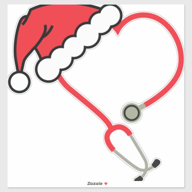 Pegatina Stethoscope Santa Premium Scoop (Hoja)