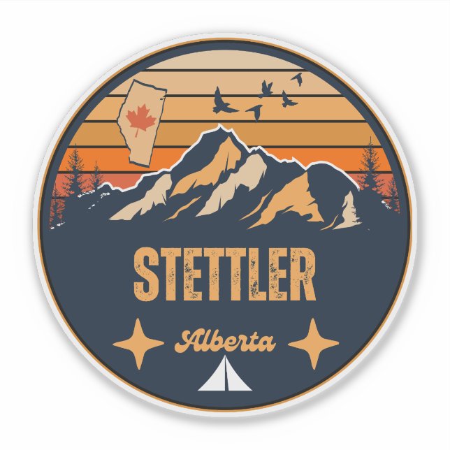 Pegatina Stettler, Alberta (Anverso)
