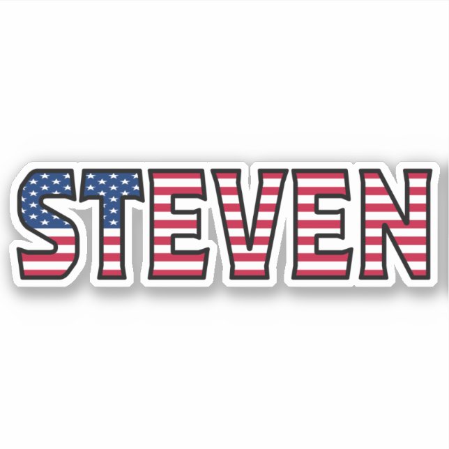 Pegatina Steven Name Vorname USA Sticker Stickerset (Anverso)