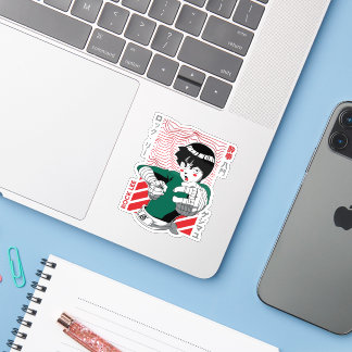 Pegatina 💪 Sticker de Guerrero Verde – Ninja inspirado en 