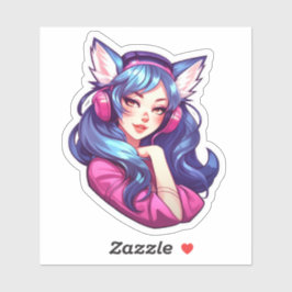 Pegatina Sticker Feline Enigma