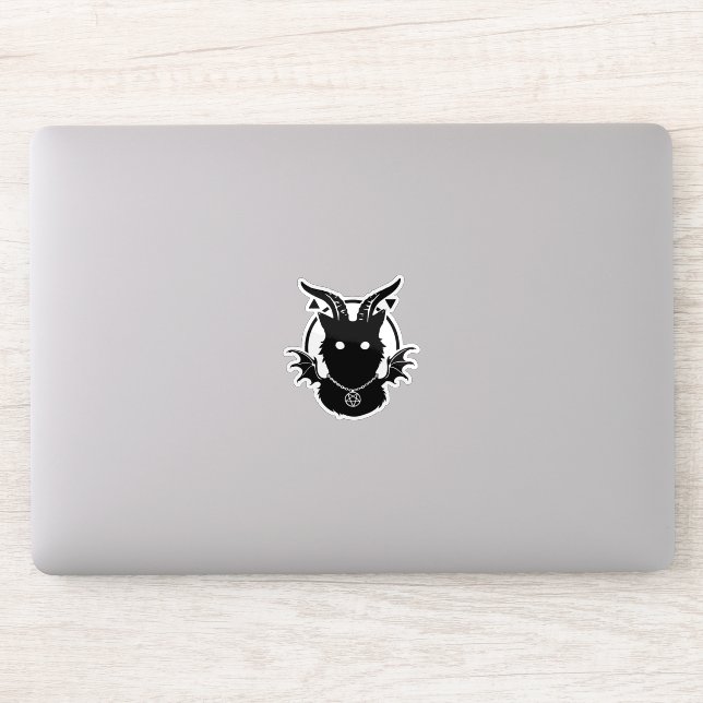 Pegatina Sticker - "Horned Cat" (Ordenador)