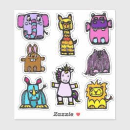 Pegatina Sticker Sheet 6x6 "the alphabet book" (Matte)