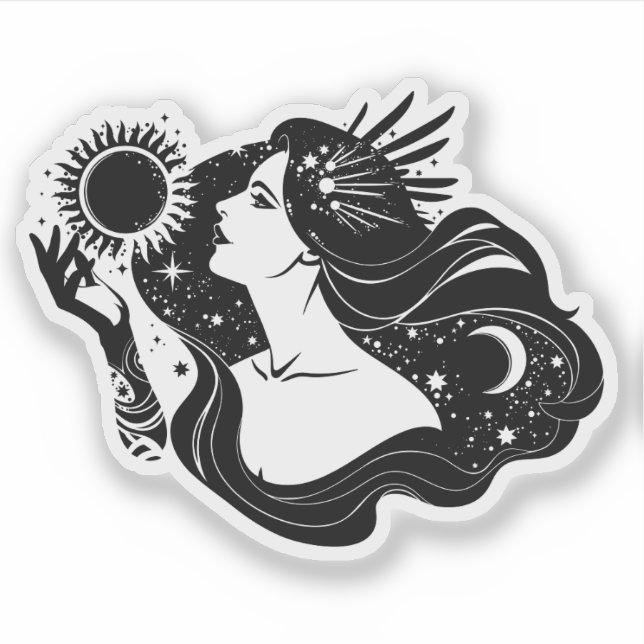 Pegatina Sticker - "Sorceress" (Anverso)