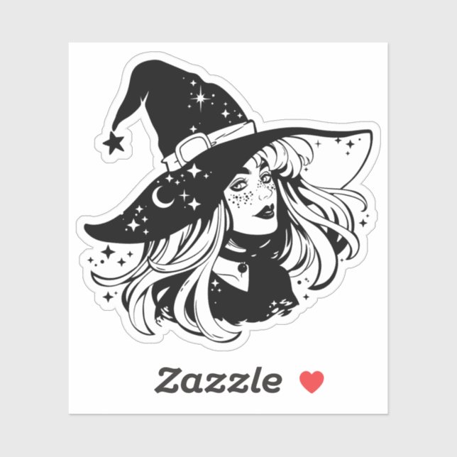 Pegatina Sticker "Witch" (Hoja)