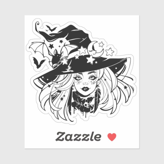 Pegatina Sticker - "Witch" (Hoja)