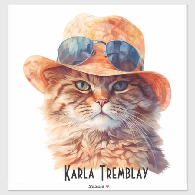 Pegatina Stickers contours vinyle Chat- Création Digitale (Hoja)