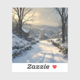 Pegatina Stillness After Snowfall - Square Vinyl