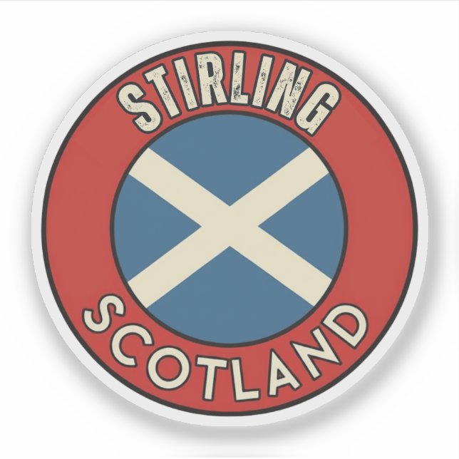 Pegatina Stirling, Escocia (Anverso)