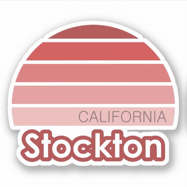 Pegatina Stockton California (Anverso)