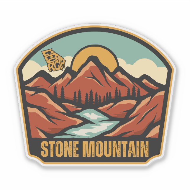 Pegatina Stone Mountain, Georgia (Anverso)