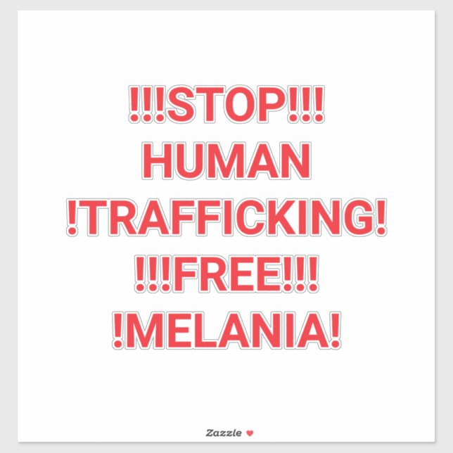 Pegatina STOP HUMAN TRAFFICKING Hankamer Artjunkhaus COMIC (Hoja)