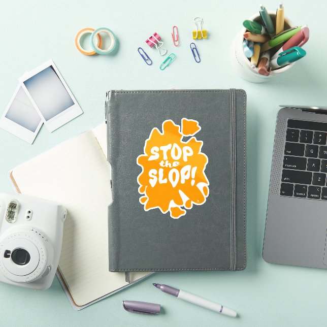 Pegatina  Stop the Slop Anti AI Statement Artsy Saying (Funda para iPad)
