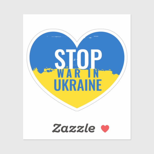 Pegatina Stop War in Ukraine (Hoja)