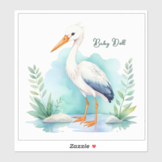 Pegatina Stork Stork Nursery pone muñeca bebé