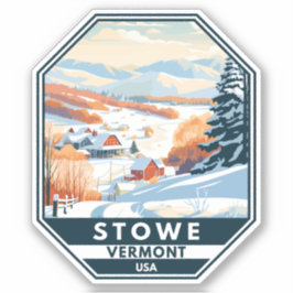 Pegatina Stowe Vermont Winter Vintage
