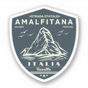 Pegatina Strada statale 163 Amalfitana apls italianos 