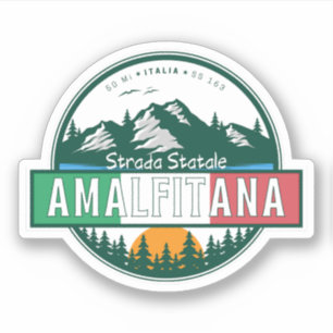 Pegatina Strada statale 163 Amalfitana apls italianos
