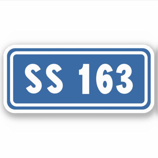 Pegatina Strada statale 163 Amalfitana apls italianos (Anverso)