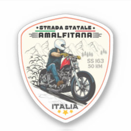 Pegatina Strada statale 163 Amalfitana Italia apls