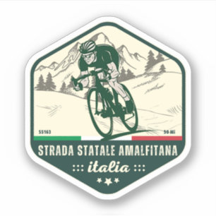 Pegatina Strada statale 163 Amalfitana italiana aplicacione