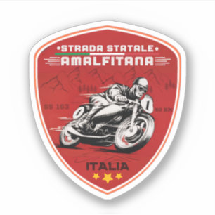 Pegatina   Strada statale 163 Amalfitana regalos italianos 