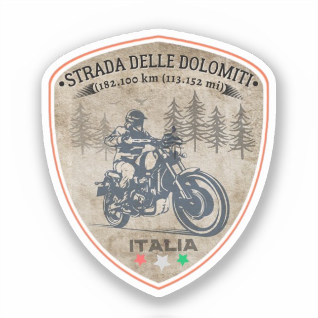 Pegatina Strada statale 48 delle Dolomiti (Anverso)