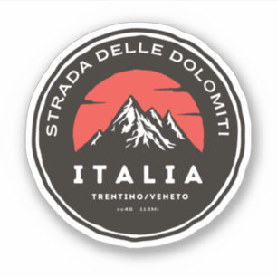 Pegatina Strada statale 48 delle Dolomiti